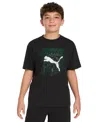 Puma X Tmnt Big Boys Relaxed Graphic T-shirt In  Black