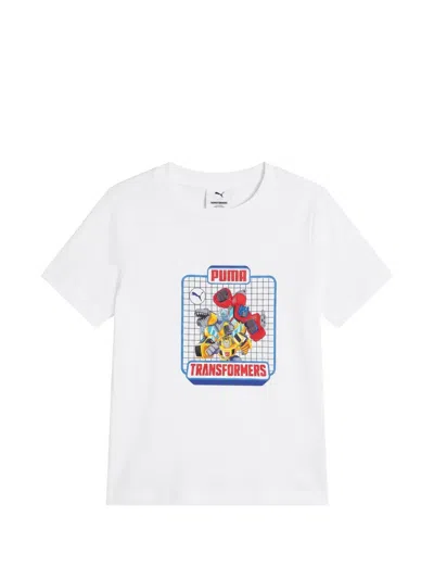 Puma Kids' X Transformers-print T-shirt In White