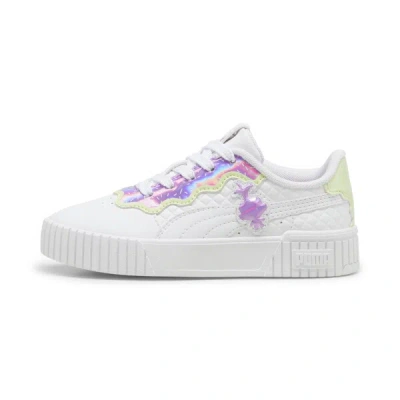 Puma X Trolls Carina 2.0 Little Kids' Sneakers In White-mauved Out-cool Cucumber