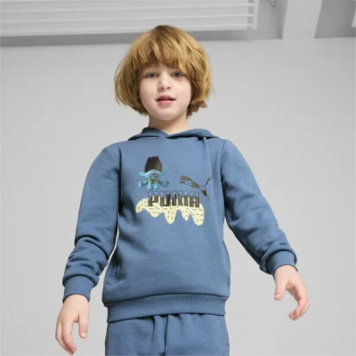 Puma X Trolls Little Kids' Hoodie In Blue Horizon