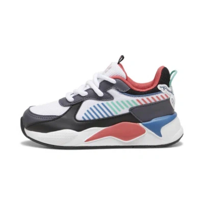 Puma X Trolls Rs-x Little Kids' Sneakers In White-blue Horizon