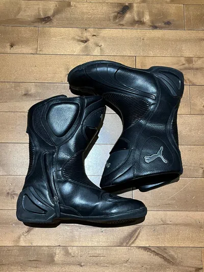 Pre-owned Puma X Vintage Motorcylce Boots In Black