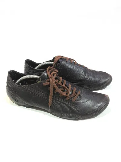 Pre-owned Puma X Vintage Puma Leather Shoes Japanese Style Vintage In Brown