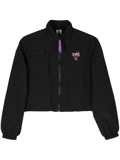 Puma X X-girl Cropped Jacket In Black