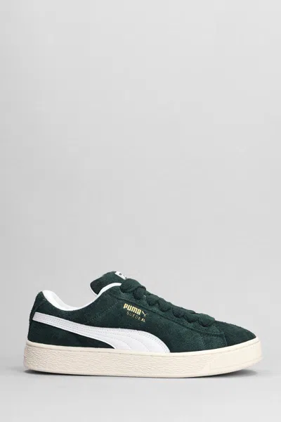 Puma Suede Xl Sneakers In Green Suede