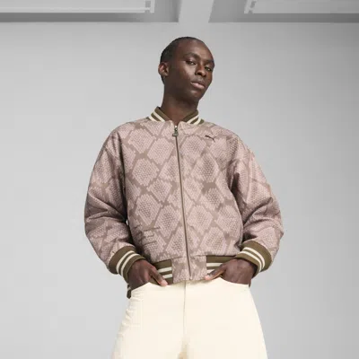 Puma Year Of The Snake Jacket In Beige