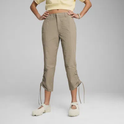 Puma Yona Capri Pants Women In Brown