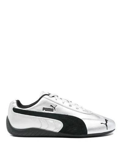 Puma Silver Speedcat Metallic Sneakers In Gray