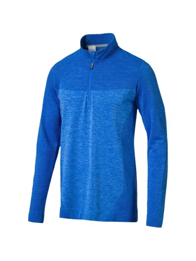 Puma Zip-neck Sweatshirt In Blue