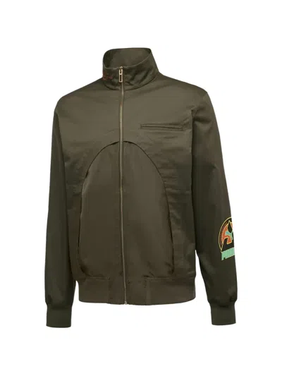 Puma Zip Sweatshirt In Green