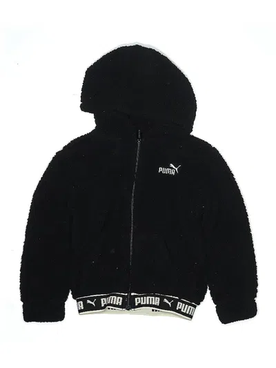 Pre-owned Puma Kids' Zip Up Hoodie In Black