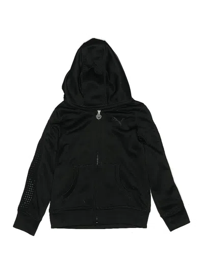 Pre-owned Puma Kids' Zip Up Hoodie In Black