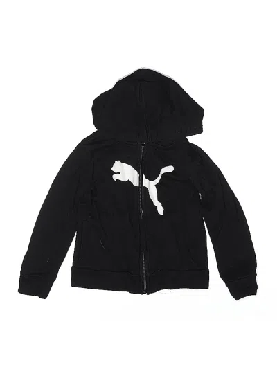 Pre-owned Puma Kids' Zip Up Hoodie In Black
