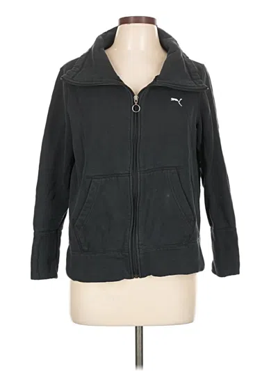 Pre-owned Puma Zip Up Hoodie In Black