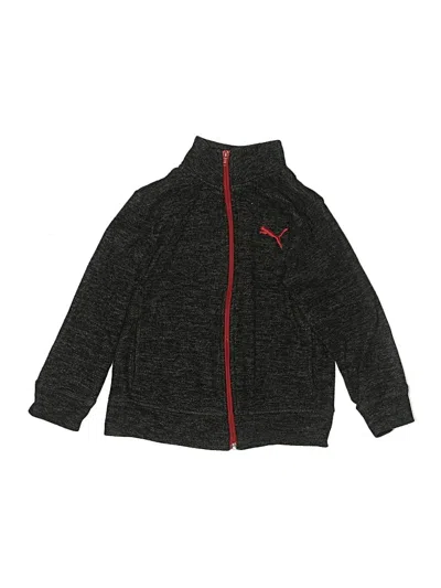 Pre-owned Puma Kids' Zip Up Hoodie In Black