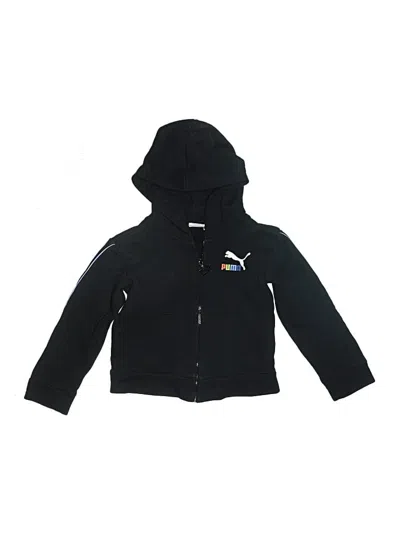 Pre-owned Puma Kids' Zip Up Hoodie In Black