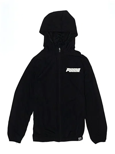 Pre-owned Puma Kids' Zip Up Hoodie In Black