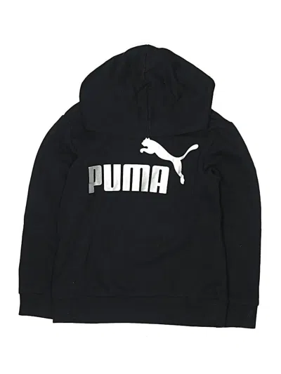 Pre-owned Puma Kids' Zip Up Hoodie In Black