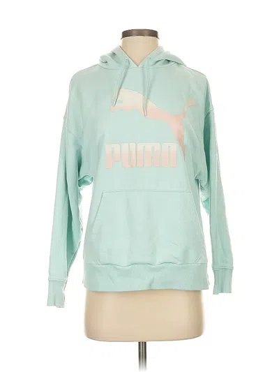 Pre-owned Puma Zip Up Hoodie In Blue