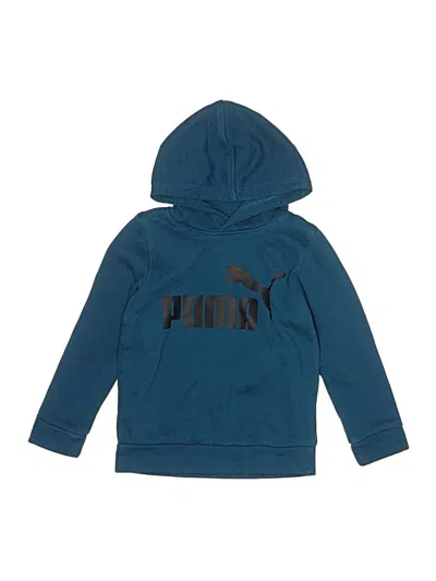 Pre-owned Puma Kids' Zip Up Hoodie In Blue