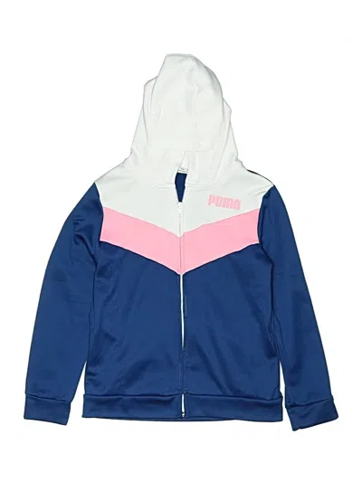 Pre-owned Puma Kids' Zip Up Hoodie In Blue