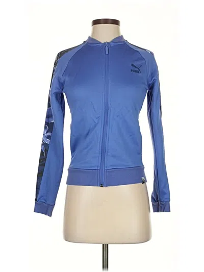 Pre-owned Puma Zip Up Hoodie In Blue