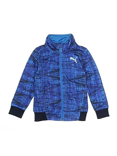 Pre-owned Puma Kids' Zip Up Hoodie In Blue