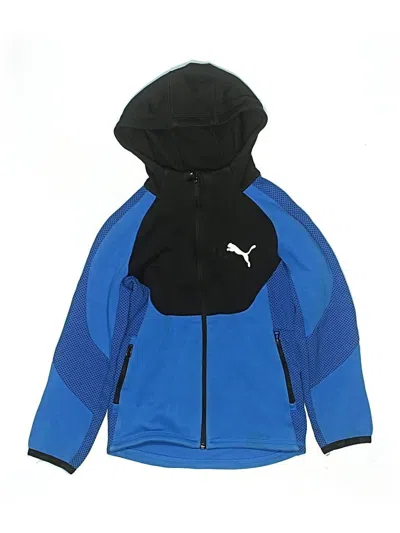 Pre-owned Puma Kids' Zip Up Hoodie In Blue