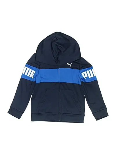 Pre-owned Puma Kids' Zip Up Hoodie In Blue