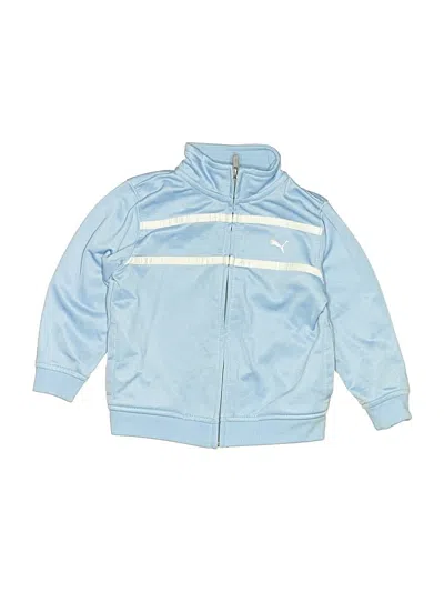Pre-owned Puma Kids' Zip Up Hoodie In Blue