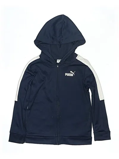 Pre-owned Puma Kids' Zip Up Hoodie In Blue