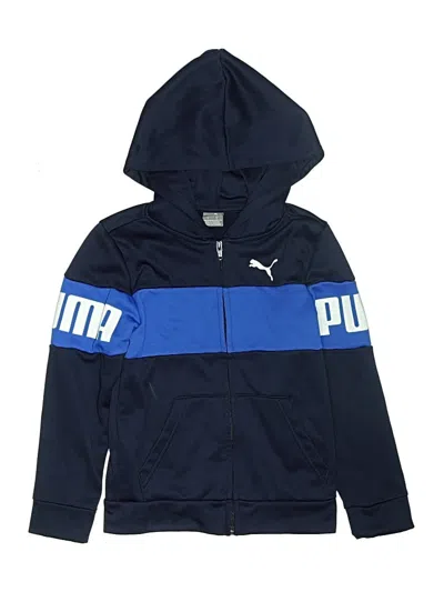 Pre-owned Puma Kids' Zip Up Hoodie In Blue