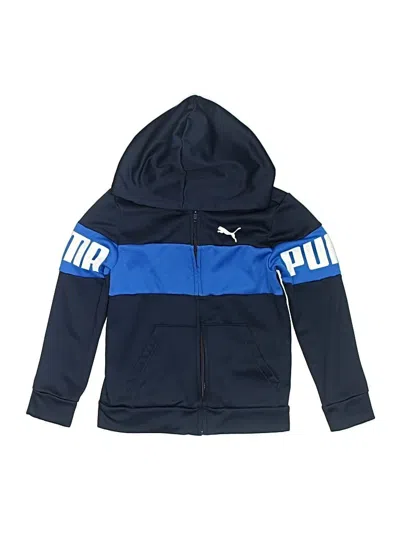 Pre-owned Puma Kids' Zip Up Hoodie In Blue