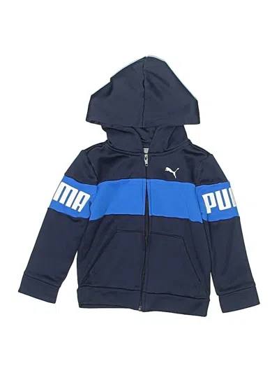 Pre-owned Puma Kids' Zip Up Hoodie In Blue