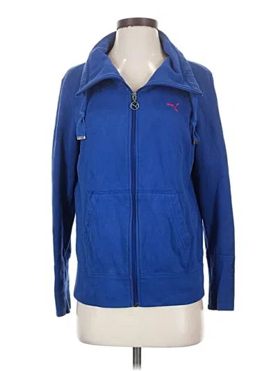 Pre-owned Puma Zip Up Hoodie In Blue