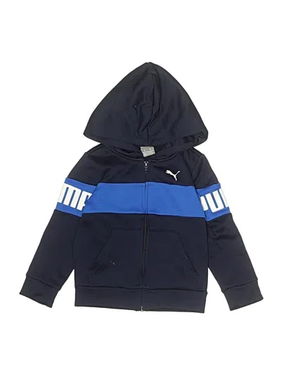 Pre-owned Puma Kids' Zip Up Hoodie In Blue
