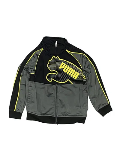 Pre-owned Puma Kids' Zip Up Hoodie In Gray