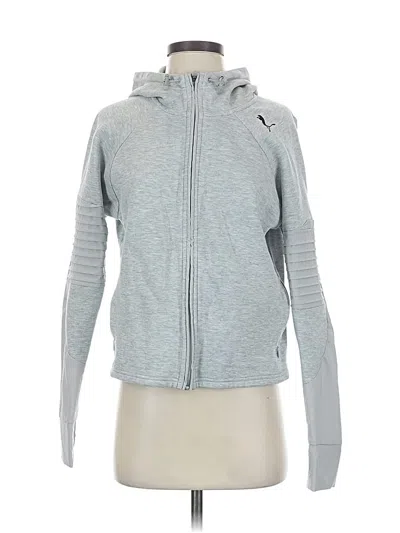 Pre-owned Puma Zip Up Hoodie In Gray