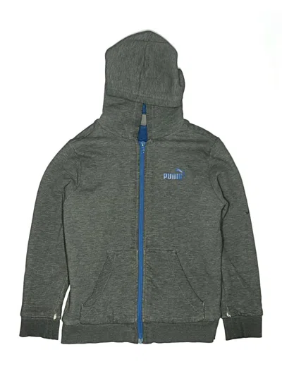 Pre-owned Puma Kids' Zip Up Hoodie In Gray