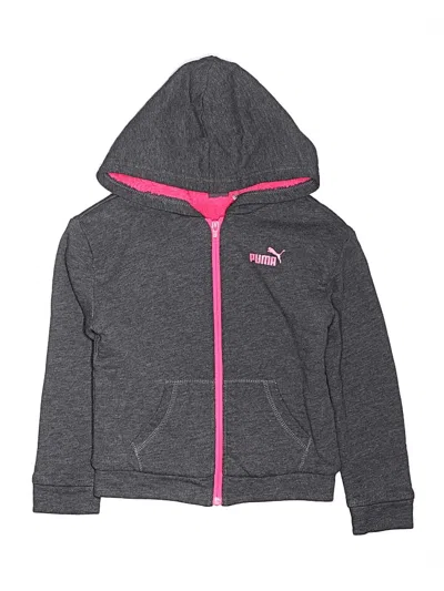 Pre-owned Puma Kids' Zip Up Hoodie In Gray