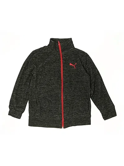 Pre-owned Puma Kids' Zip Up Hoodie In Gray
