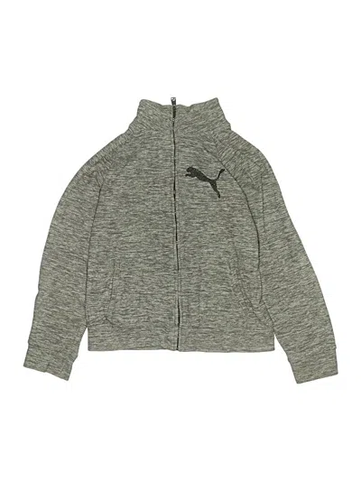 Pre-owned Puma Kids' Zip Up Hoodie In Gray