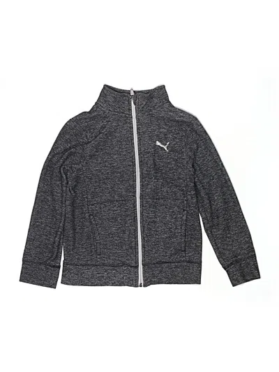 Pre-owned Puma Kids' Zip Up Hoodie In Gray