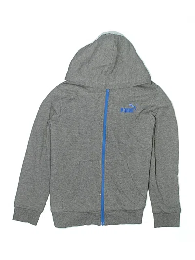 Pre-owned Puma Kids' Zip Up Hoodie In Gray