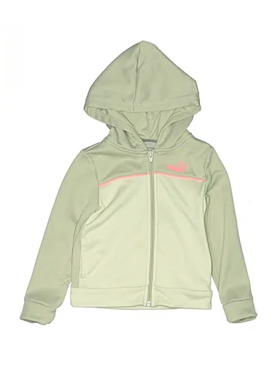 Pre-owned Puma Kids' Zip Up Hoodie In Green