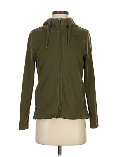 Pre-owned Puma Zip Up Hoodie In Green