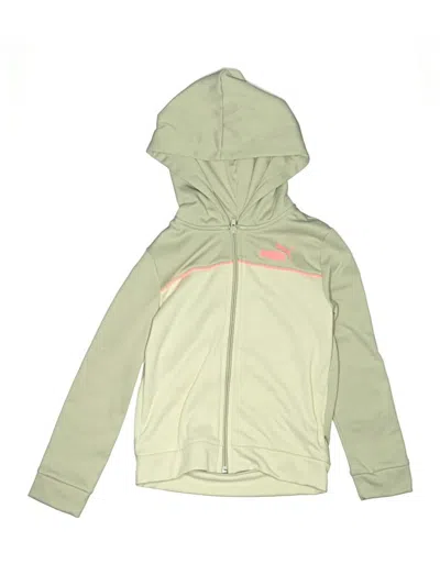 Pre-owned Puma Kids' Zip Up Hoodie In Green