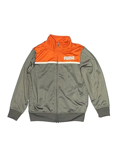 Pre-owned Puma Kids' Zip Up Hoodie In Orange