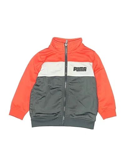 Pre-owned Puma Kids' Zip Up Hoodie In Orange