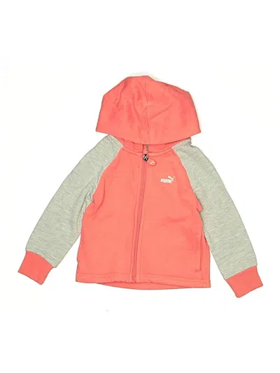 Pre-owned Puma Babies' Zip Up Hoodie In Orange